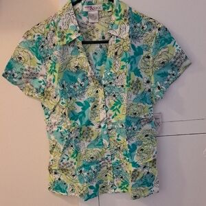 MADISON & MAX Women's S/S Flower Top, Size: 6, New With Tag